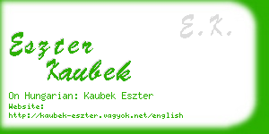 eszter kaubek business card